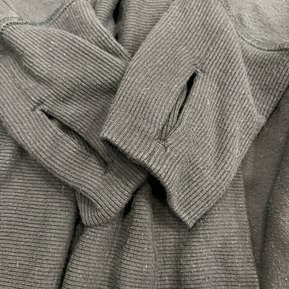 Athleta Presence Cocoon Wrap‎ Sweater | Black Ribbed | Size Small - Picture 9 of 12